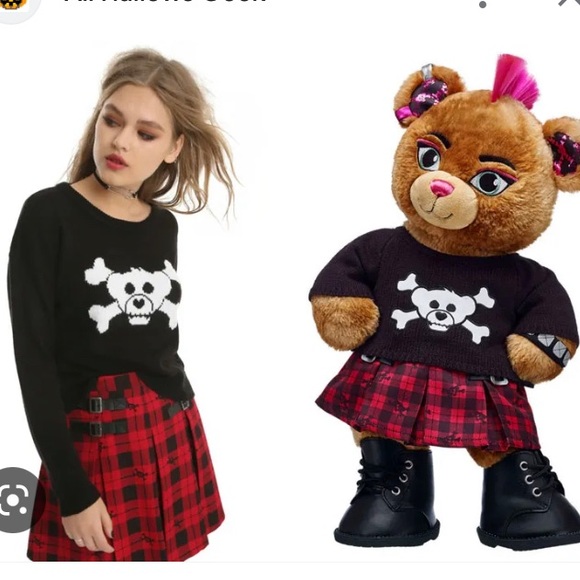 Hot Topic x Build a Bear Red Plaid Skirt - Picture 2 of 5